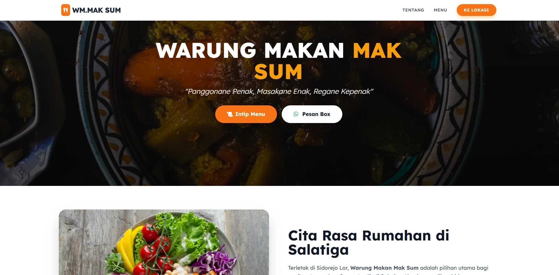 Contoh Web Rumah Makan